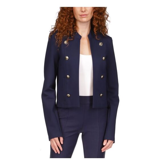 MICHAEL MICHAEL KORS Jackets & Blazers - MICHAEL MICHAEL KORS Womens Navy Unlined Button Detail Military Jacket XL